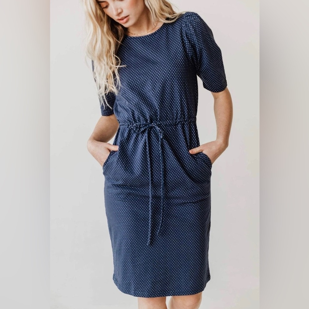 Lucy Avenue Adora Polka Dot Knit Dress
